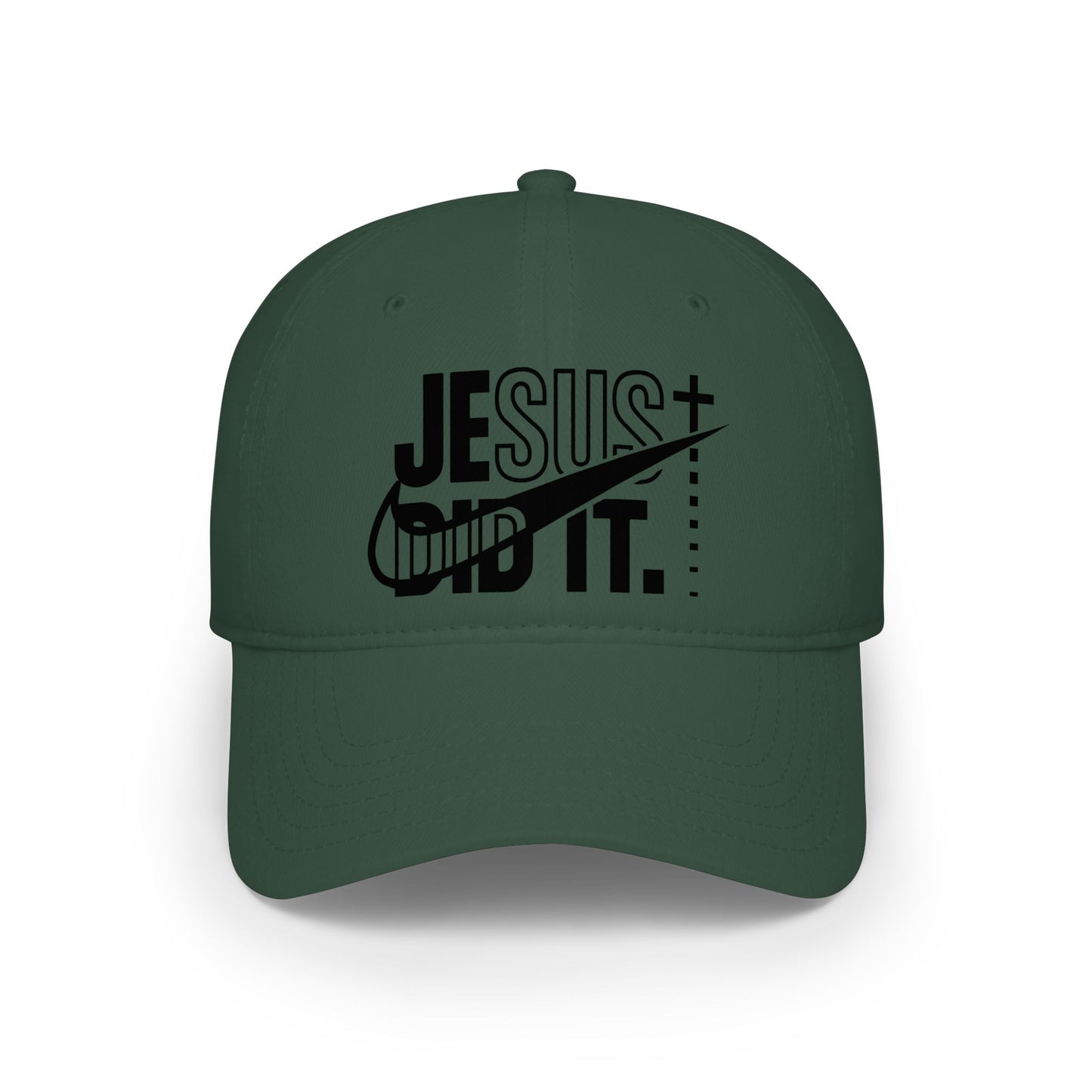 Baseball Cap — "Jesus Did It" Christian Faith Dad Hat.