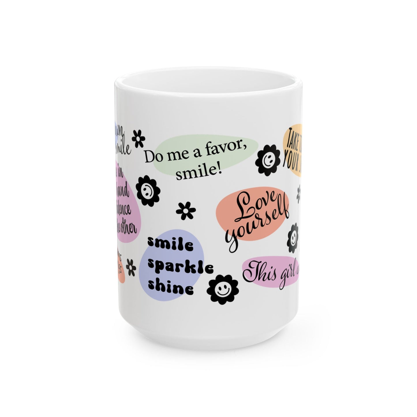 Inspirational Ceramic Mug - Self-Love & Positivity Quotes
