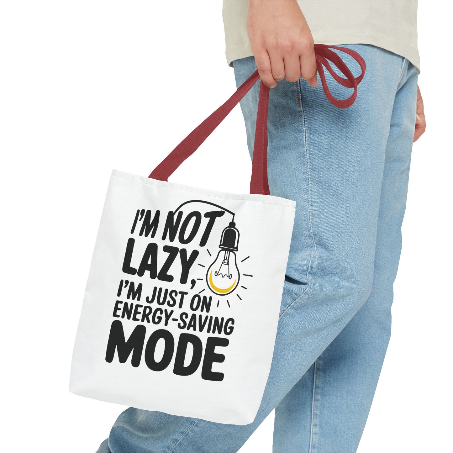 Funny Energy-Saving Mode Tote Bag - Ideal Gift for Relaxed Individuals