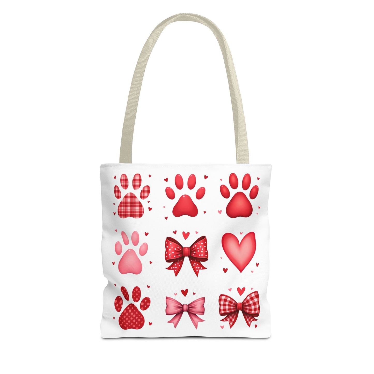Cute Love and Paw Print Tote Bag - Perfect for Pet Lovers