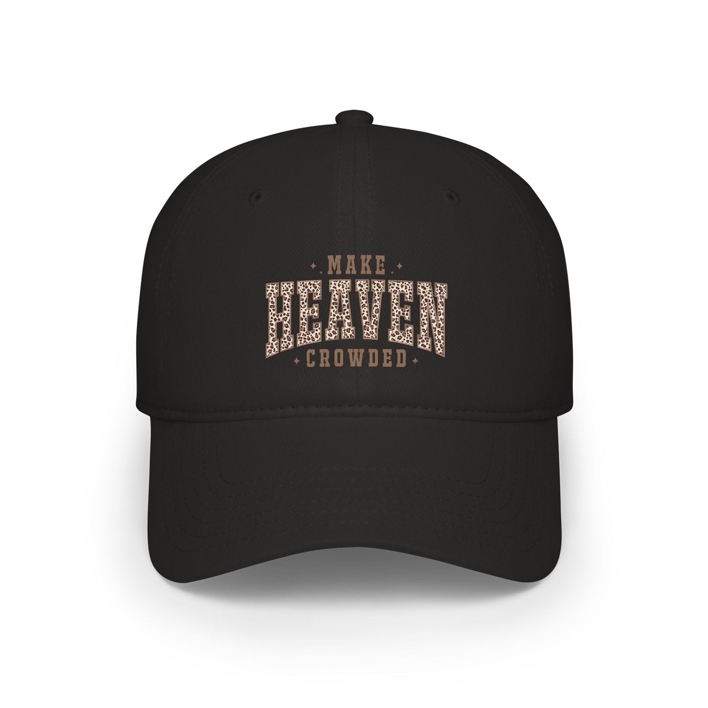 Heaven Crowded Red Baseball Cap — Vintage Floral 'Heaven' Embroidered Hat