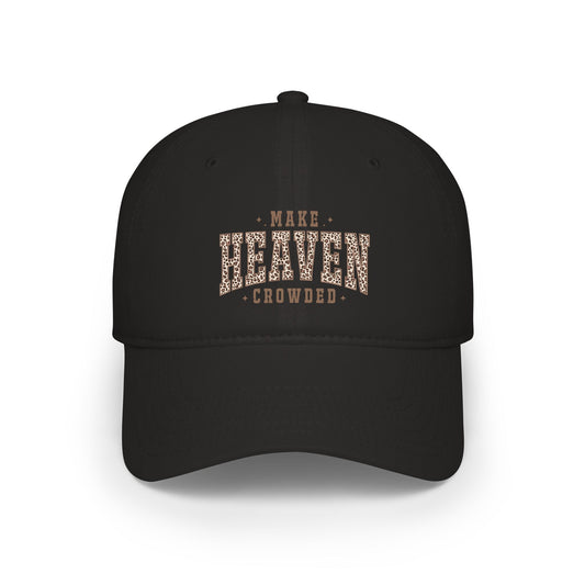 Heaven Crowded Red Baseball Cap — Vintage Floral 'Heaven' Embroidered Hat