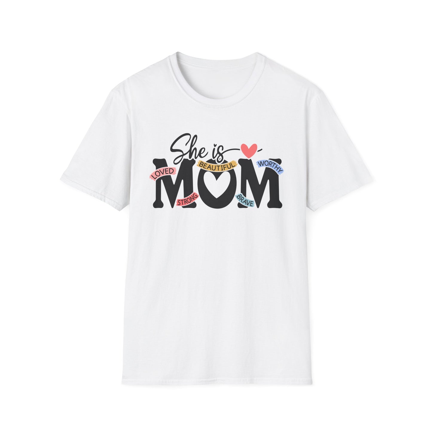 Mom Heart Tee — "She is MOM" Inspirational Mother's Day T-Shirt
