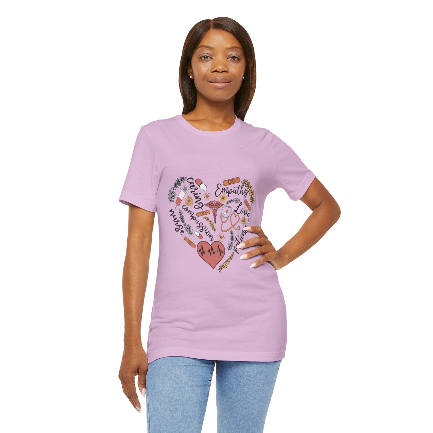 Empathy Heart Unisex Jersey Tee - Love & Caring Design for Compassionate Souls