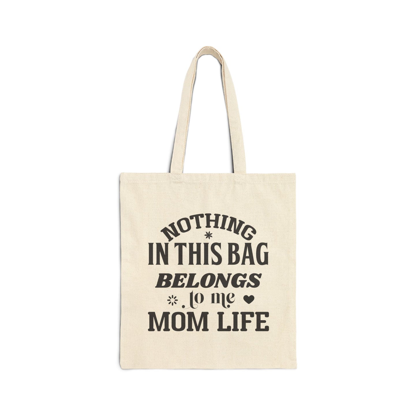 Mom Life Cotton Canvas Tote Bag - Perfect for Mothers, Eco-Friendly, and Stylish
