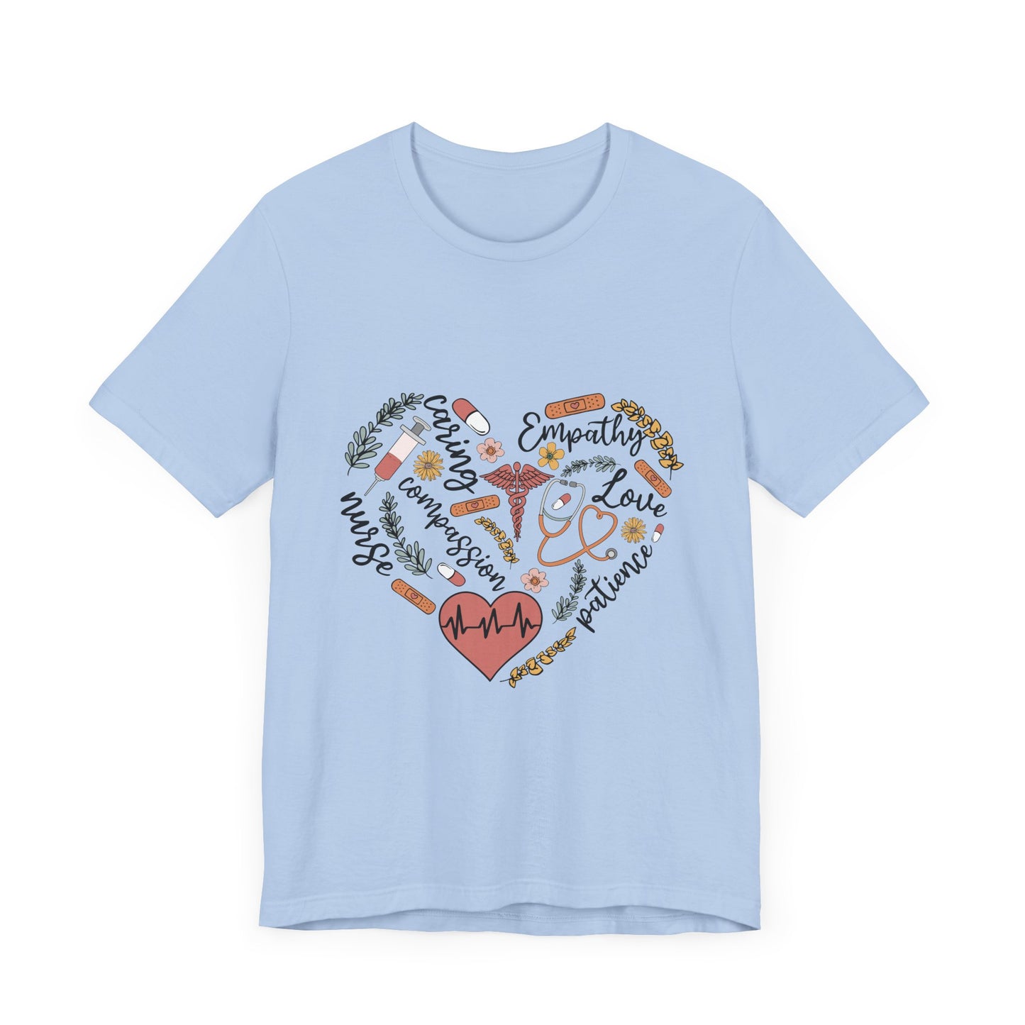 Empathy Heart Unisex Jersey Tee - Love & Caring Design for Compassionate Souls