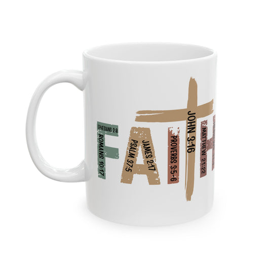 Bible Verse Cross Mug — Inspirational Scripture Coffee Cup (11oz & 15oz)