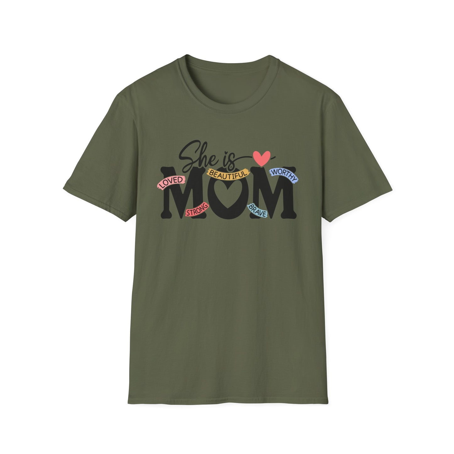 Mom Heart Tee — "She is MOM" Inspirational Mother's Day T-Shirt