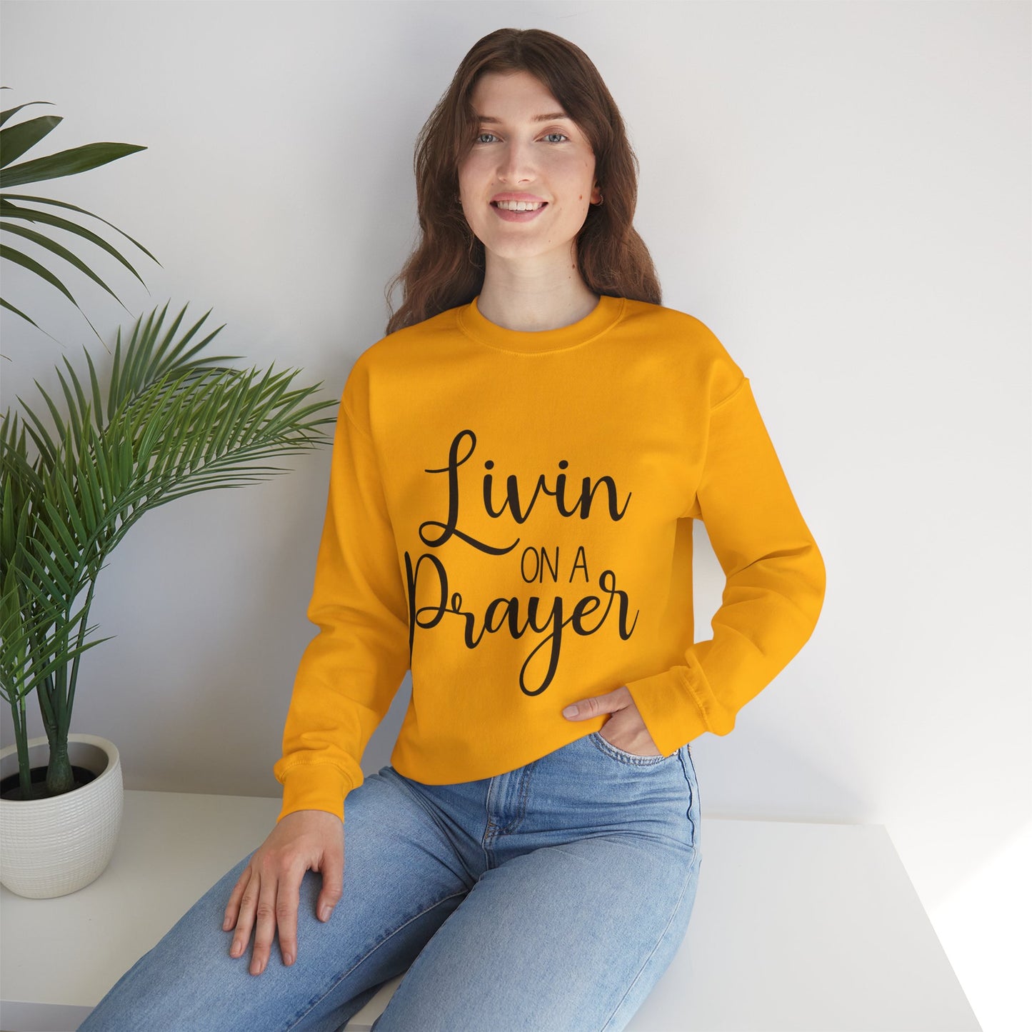 Livin' on a Prayer Crewneck Sweatshirt - Unisex Heavy Blend™