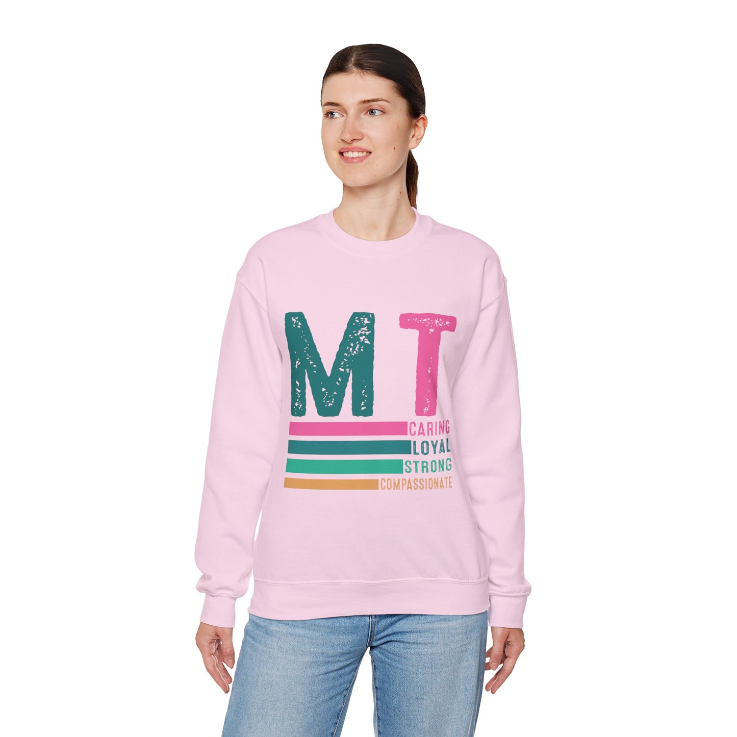 Caring Loyal Strong Unisex Sweatshirt - Compassionate Message Apparel