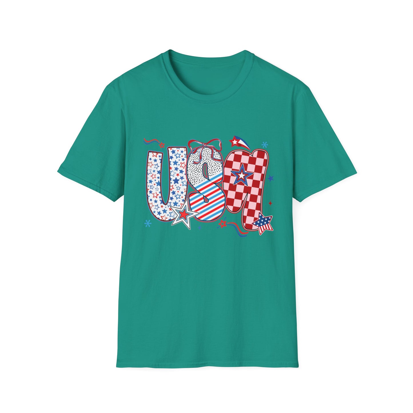 USA Themed T-Shirt - July 4th Celebration, Patriotic Apparel, Independence Day Gift