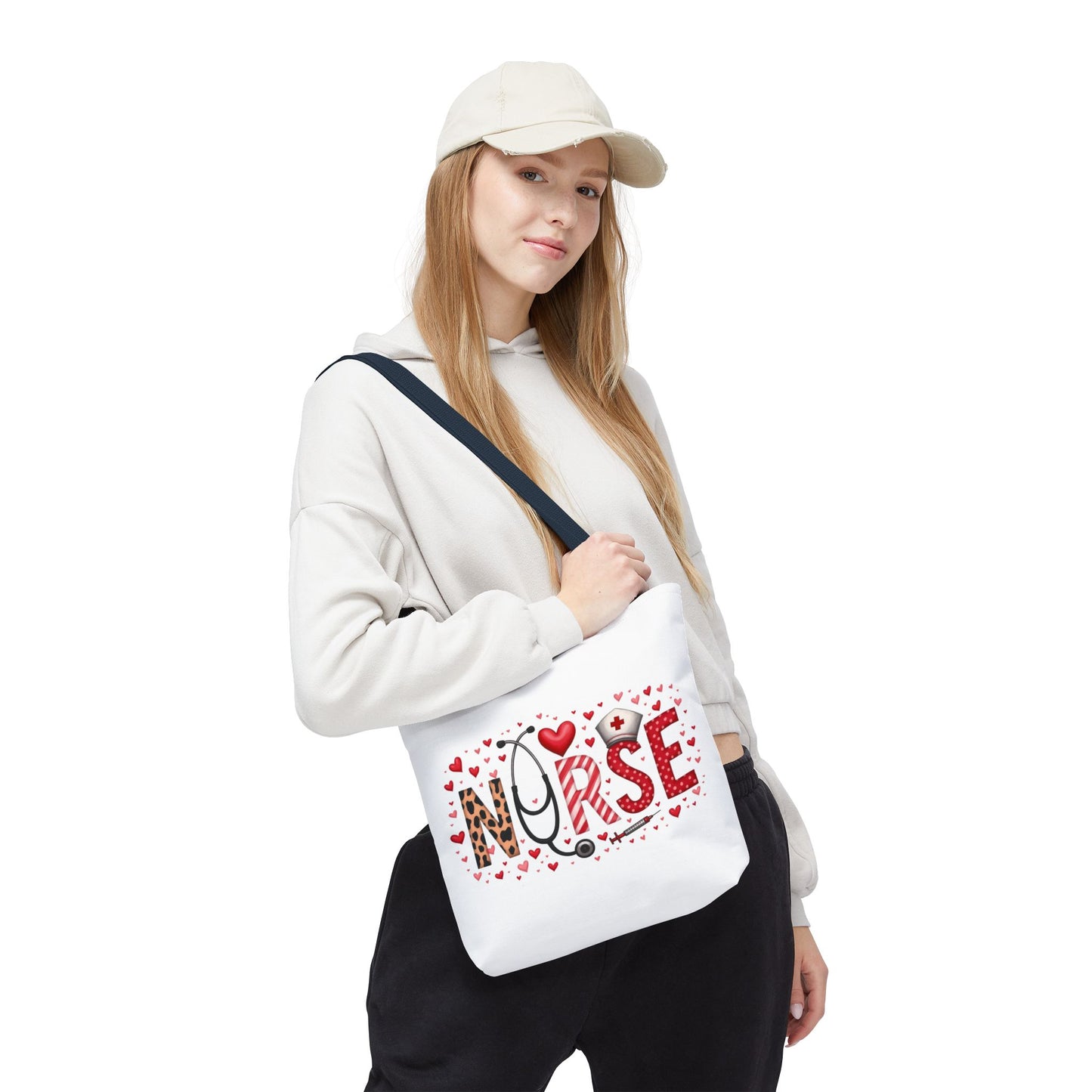 Cute Nurse Tote Bag - Heart Design - Perfect Gift for Nurses