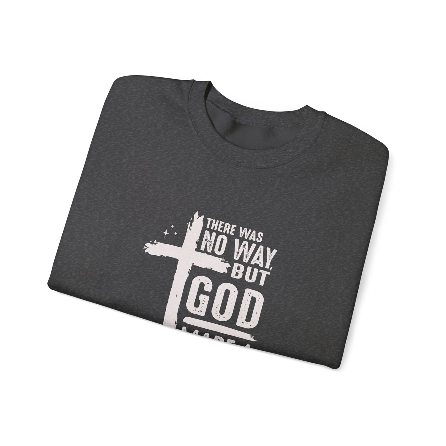 Inspirational Christian Crewneck Sweatshirt - 'God Made a Way'