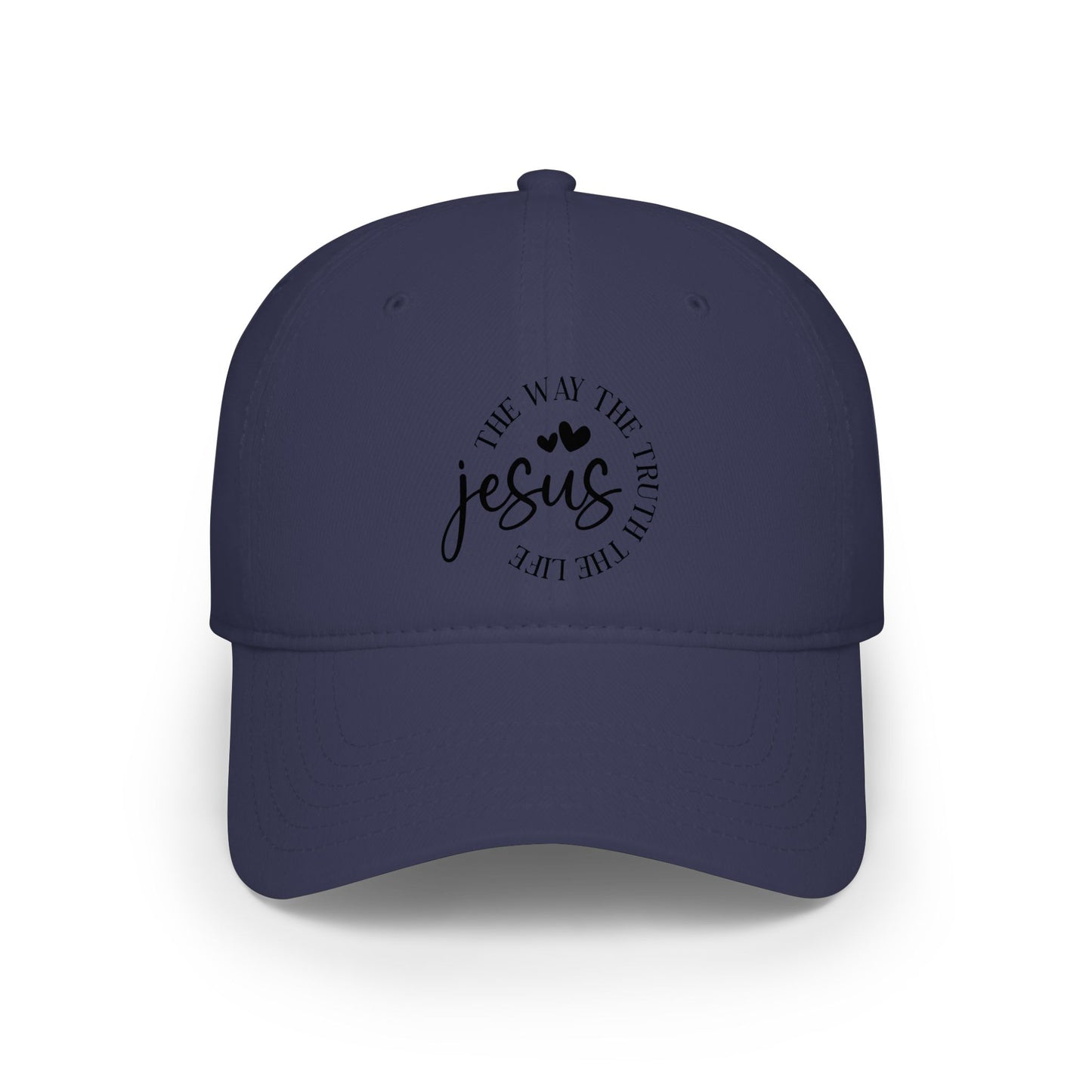 Jesus Circle Heart Low Profile Baseball Cap - Faith Christian Hat