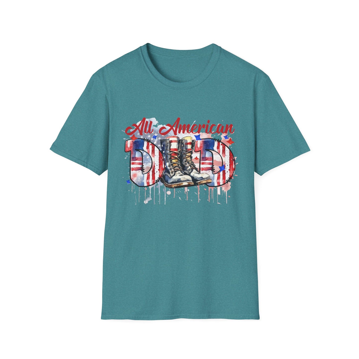 All American Dad T-Shirt | Patriotic Tee, Father's Day Gift