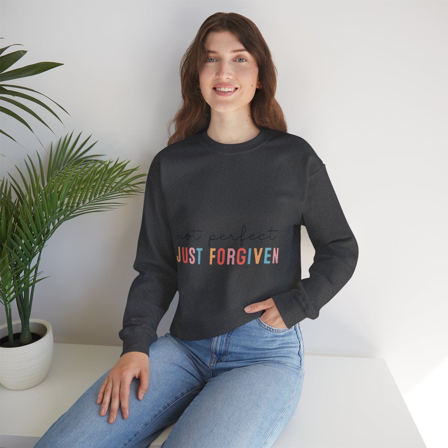 Unisex Forgiven Sweatshirt - Not Perfect, Just Forgiven - Cozy Casual Wear