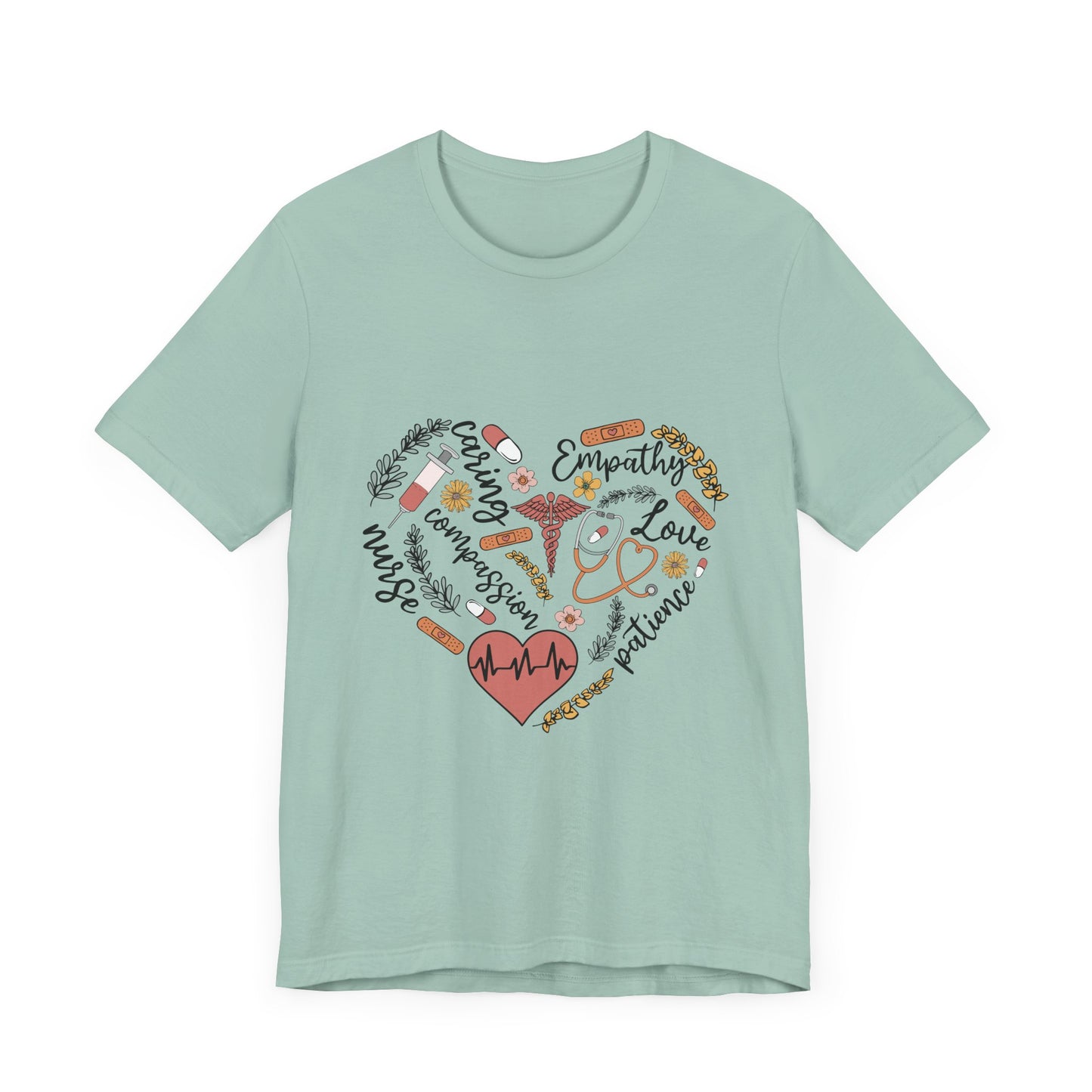 Empathy Heart Unisex Jersey Tee - Love & Caring Design for Compassionate Souls