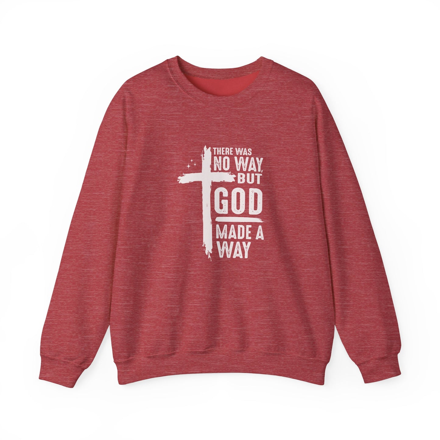Inspirational Christian Crewneck Sweatshirt - 'God Made a Way'