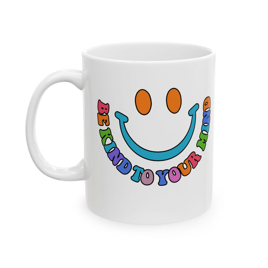 Be Kind Ceramic Mug - Colorful Motivational Design (11oz, 15oz)