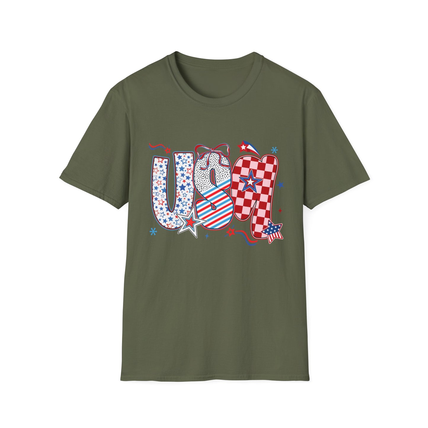 USA Themed T-Shirt - July 4th Celebration, Patriotic Apparel, Independence Day Gift