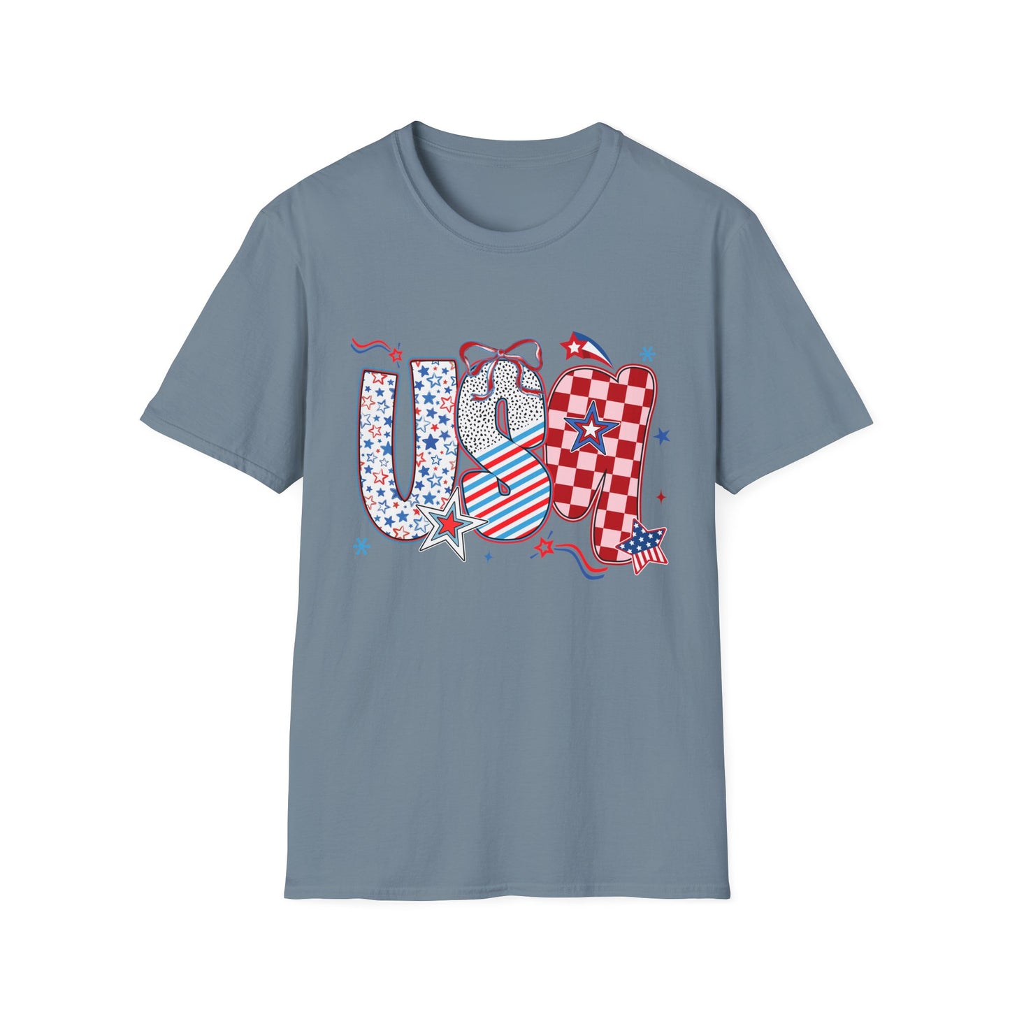 USA Themed T-Shirt - July 4th Celebration, Patriotic Apparel, Independence Day Gift