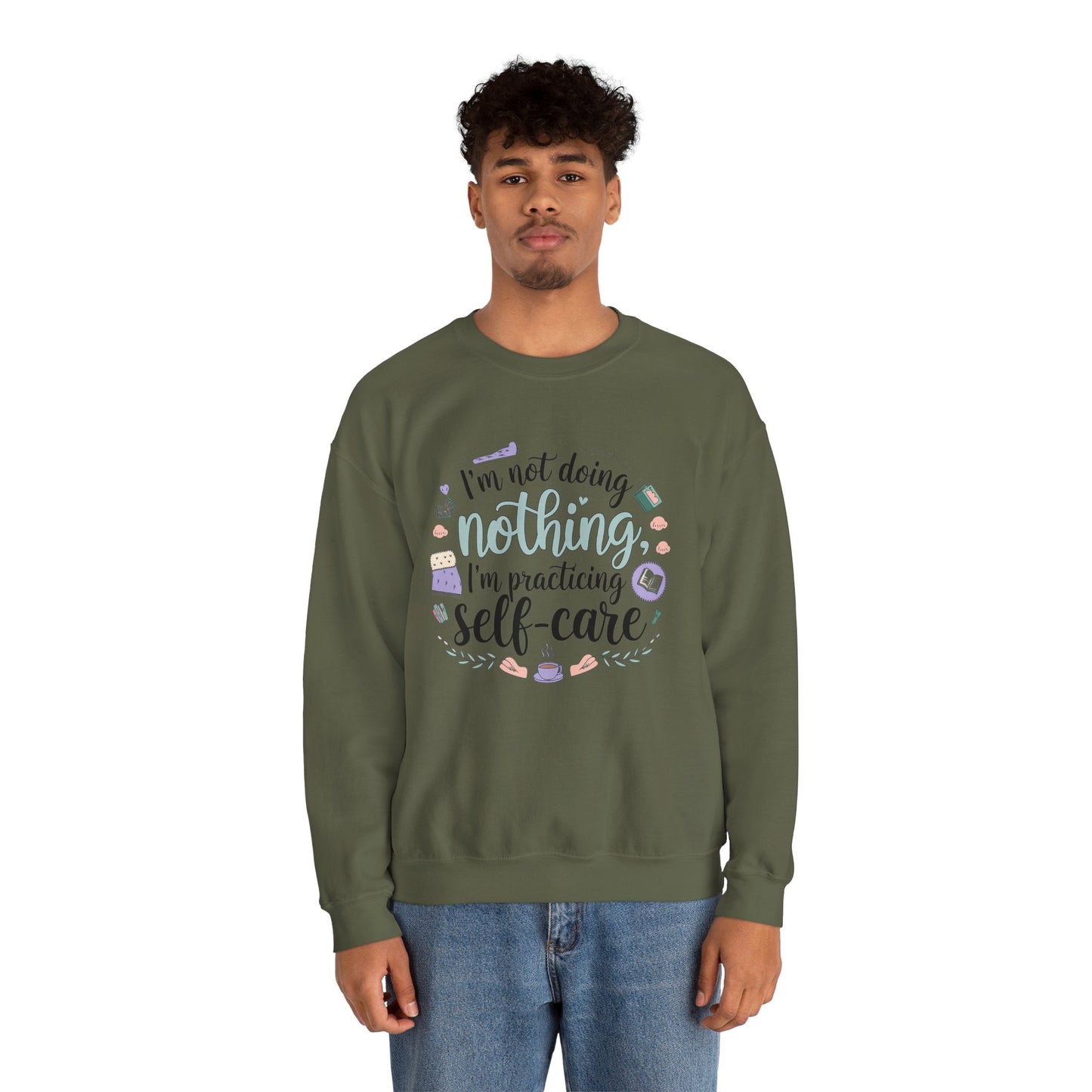 Self-Care Crewneck Sweatshirt – Practice Mindfulness in Comfort