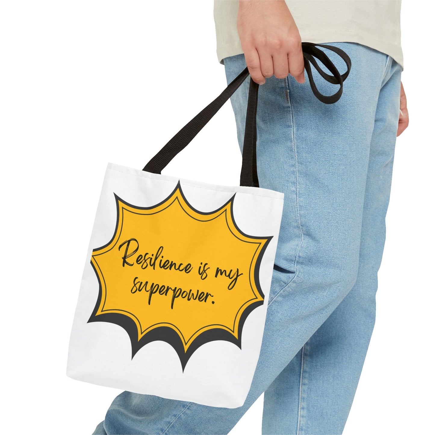 Inspirational Tote Bag - 'Resilience is My Superpower' - Motivational Shopping Bag for Everyday Use