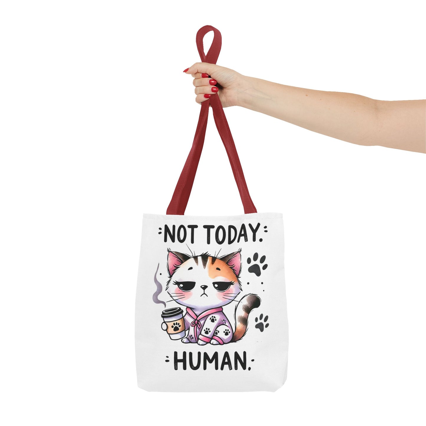Cute Cat Tote Bag – "Not Today, Human" – Perfect for Cat Lovers & Everyday Use