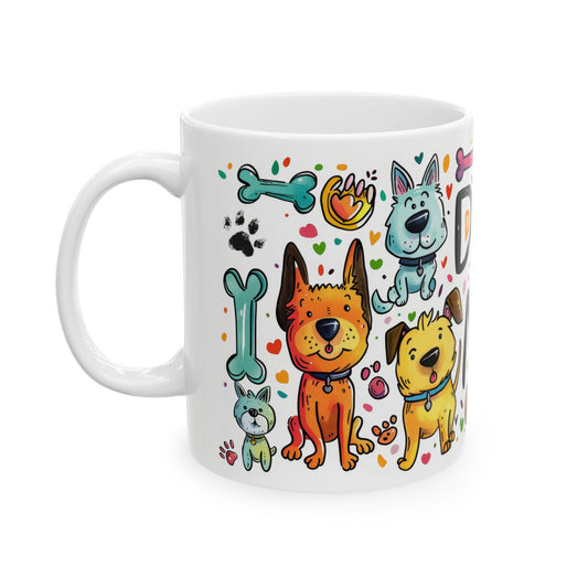 Dog Mom Ceramic Mug | Fun Pet Lover Coffee Cup | Perfect Gift for Dog Owners