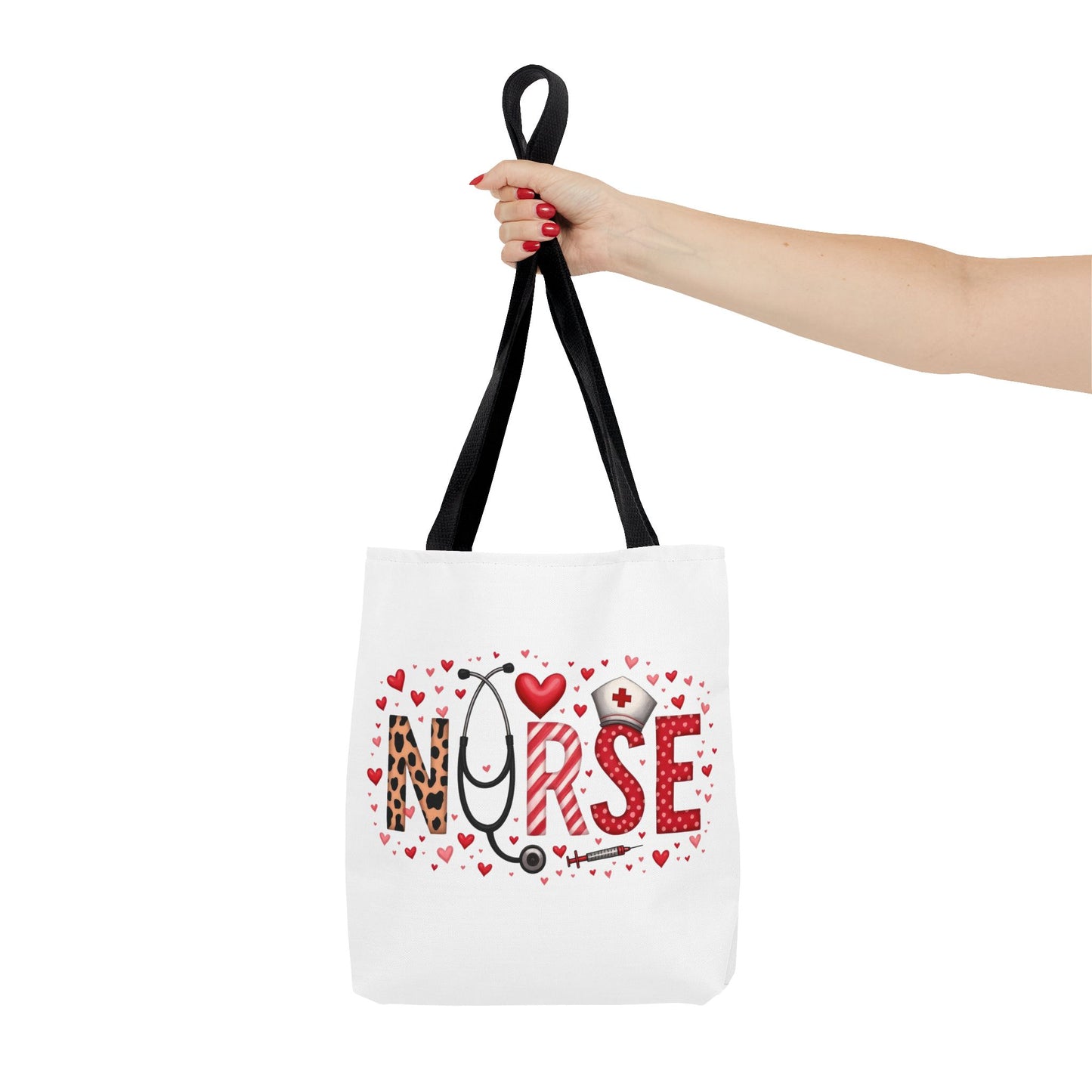Cute Nurse Tote Bag - Heart Design - Perfect Gift for Nurses