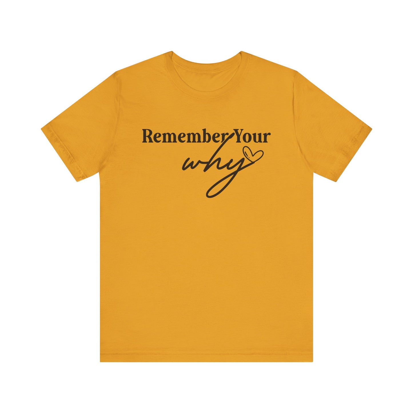 Motivational Unisex Jersey Tee - "Remember Your Why"