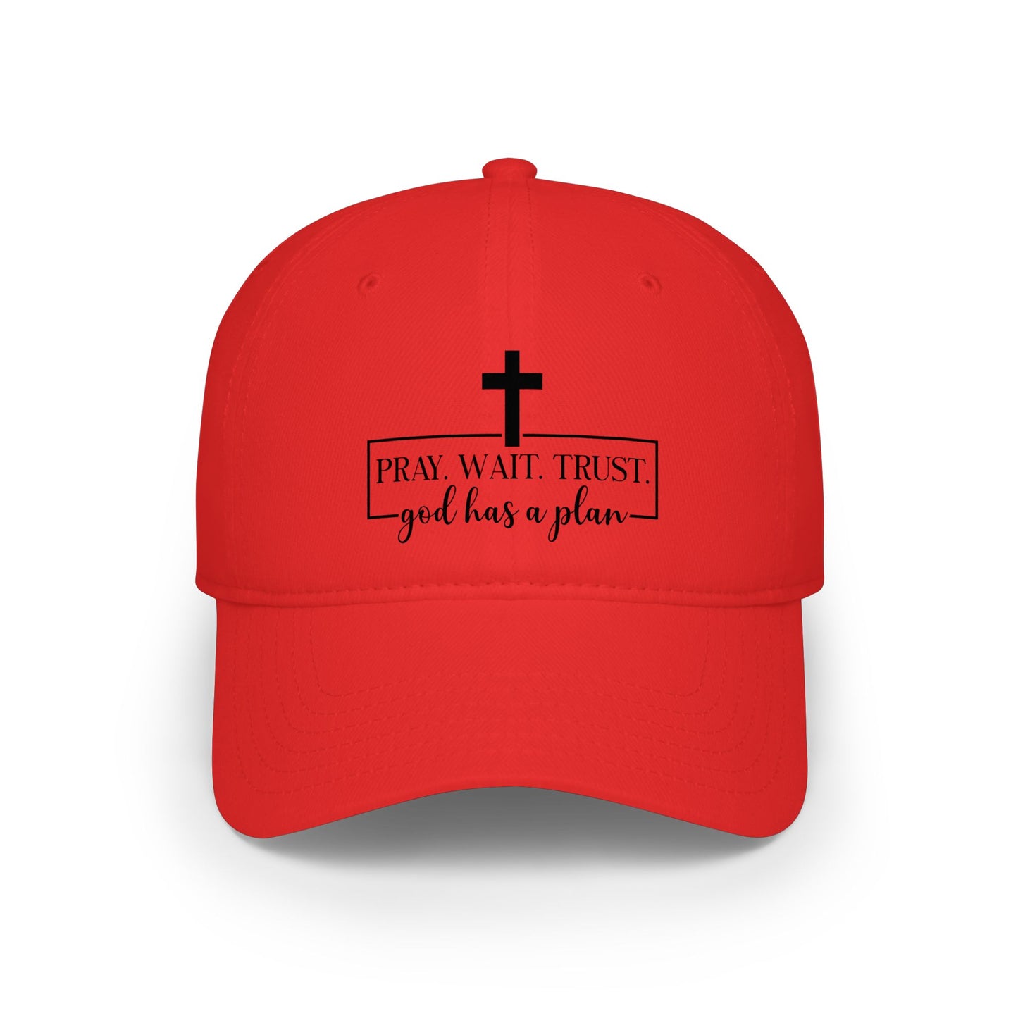 Pray Wait Trust Baseball Cap — 'God Has a Plan' Faith Hat