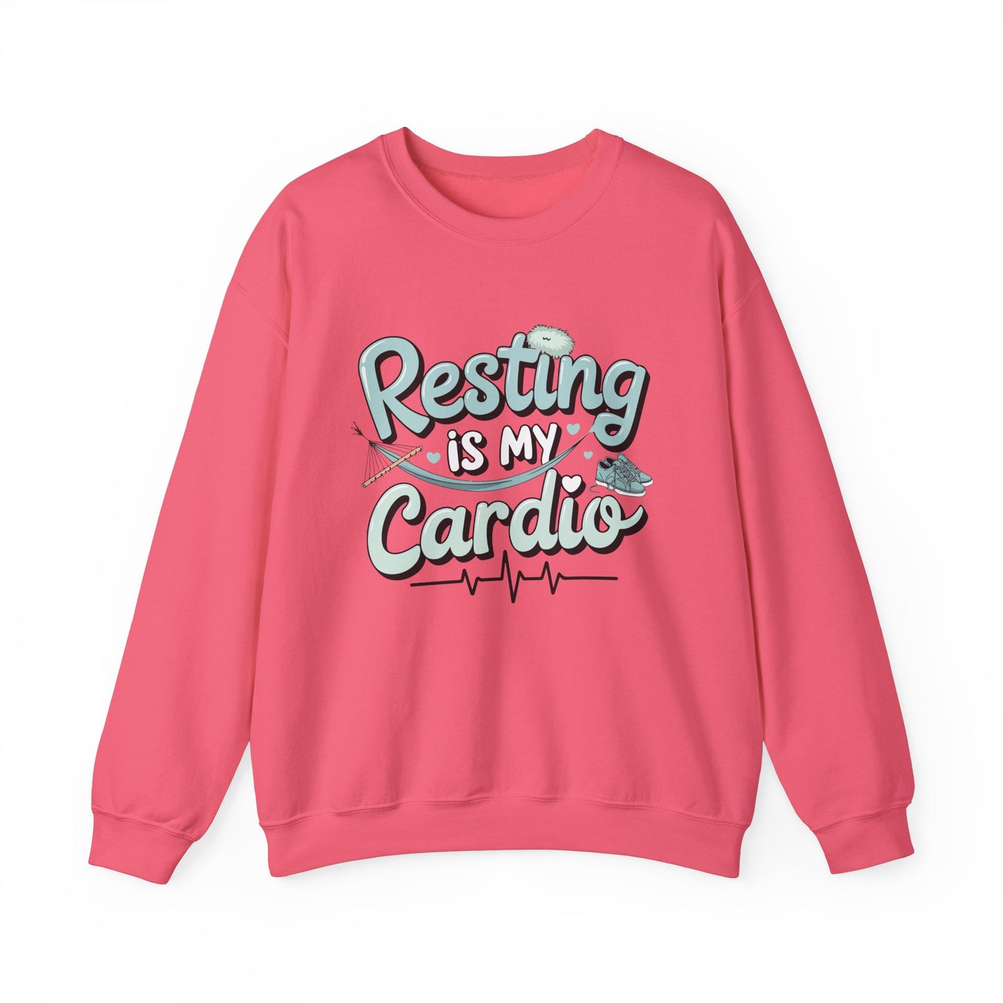 Resting is My Cardio Sweatshirt - Cozy Unisex Heavy Blend Crewneck