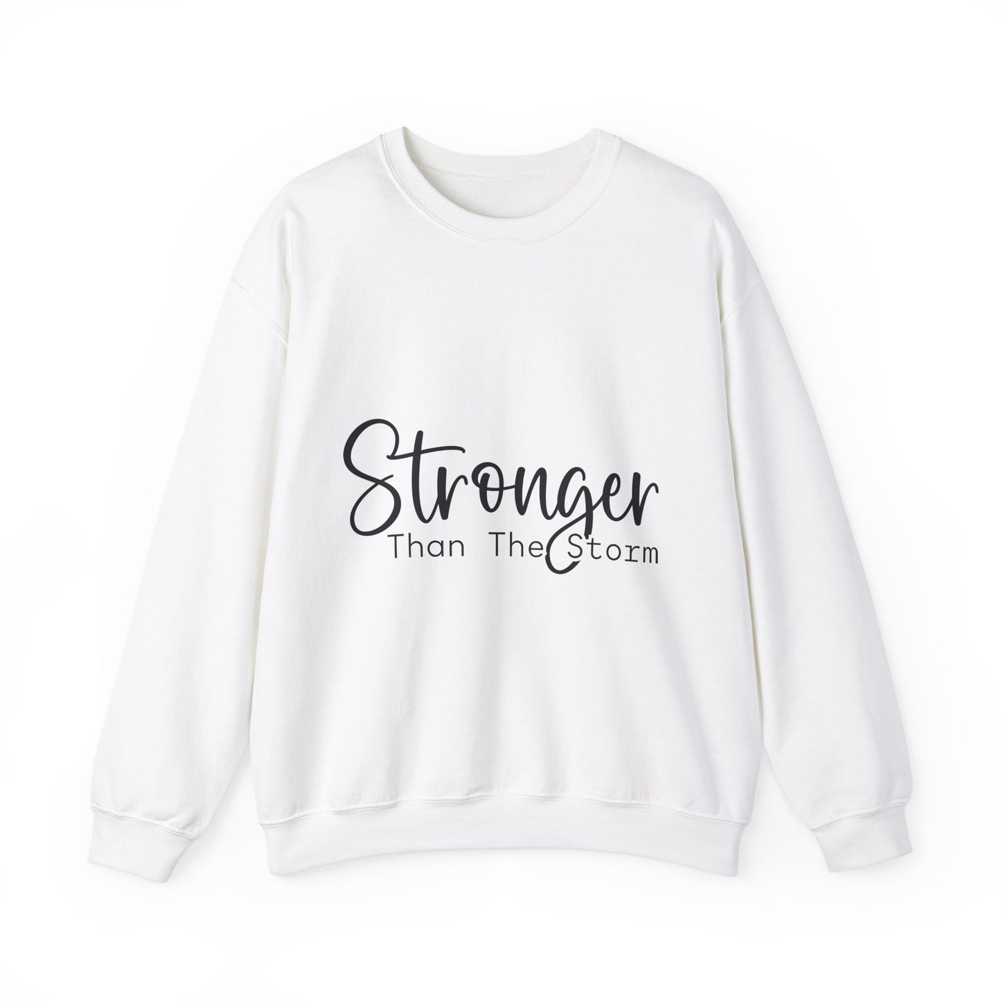 Stronger Than The Storm Unisex Heavy Blend Crewneck Sweatshirt | Cozy Casual Wear