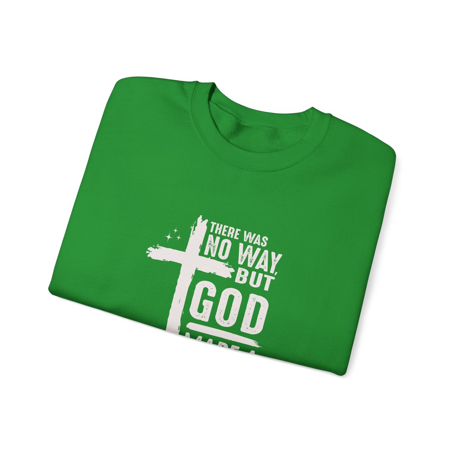 Inspirational Christian Crewneck Sweatshirt - 'God Made a Way'