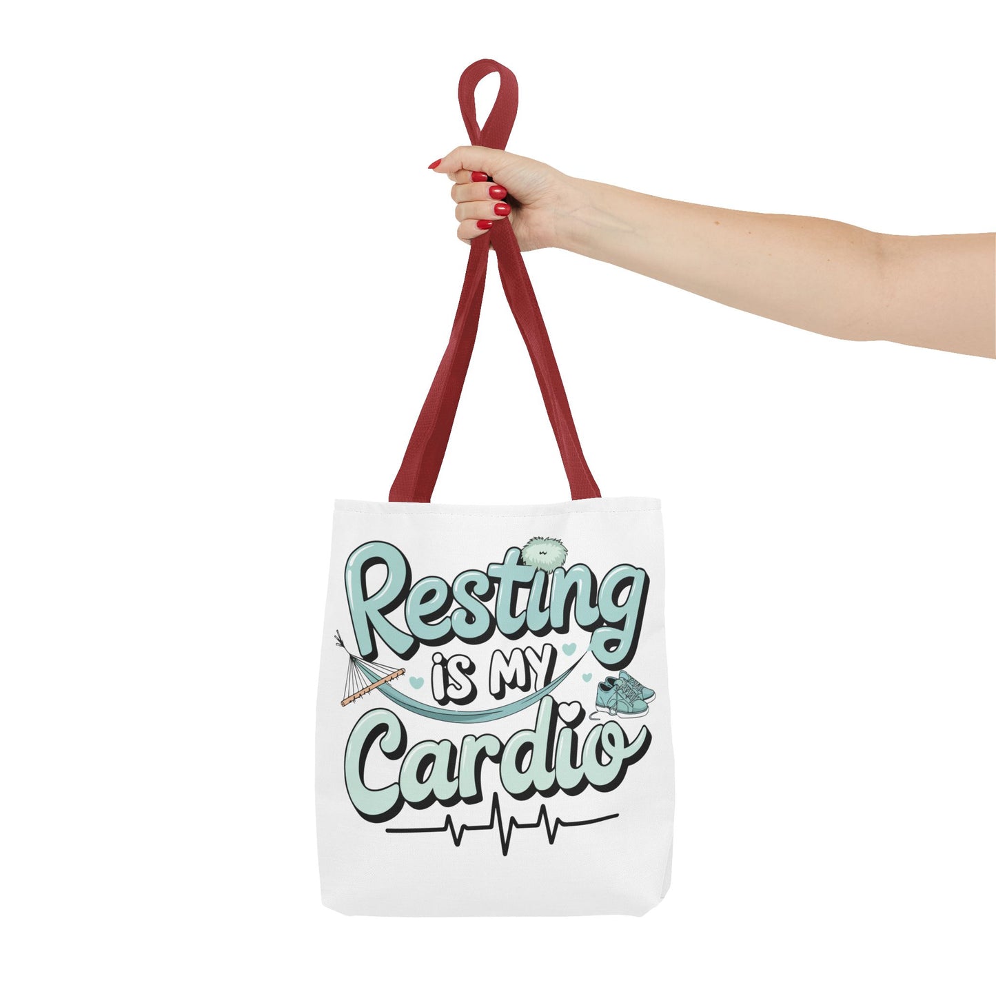 Resting is My Cardio Tote Bag - Fun Workout Motivational Bag for Gym Lovers