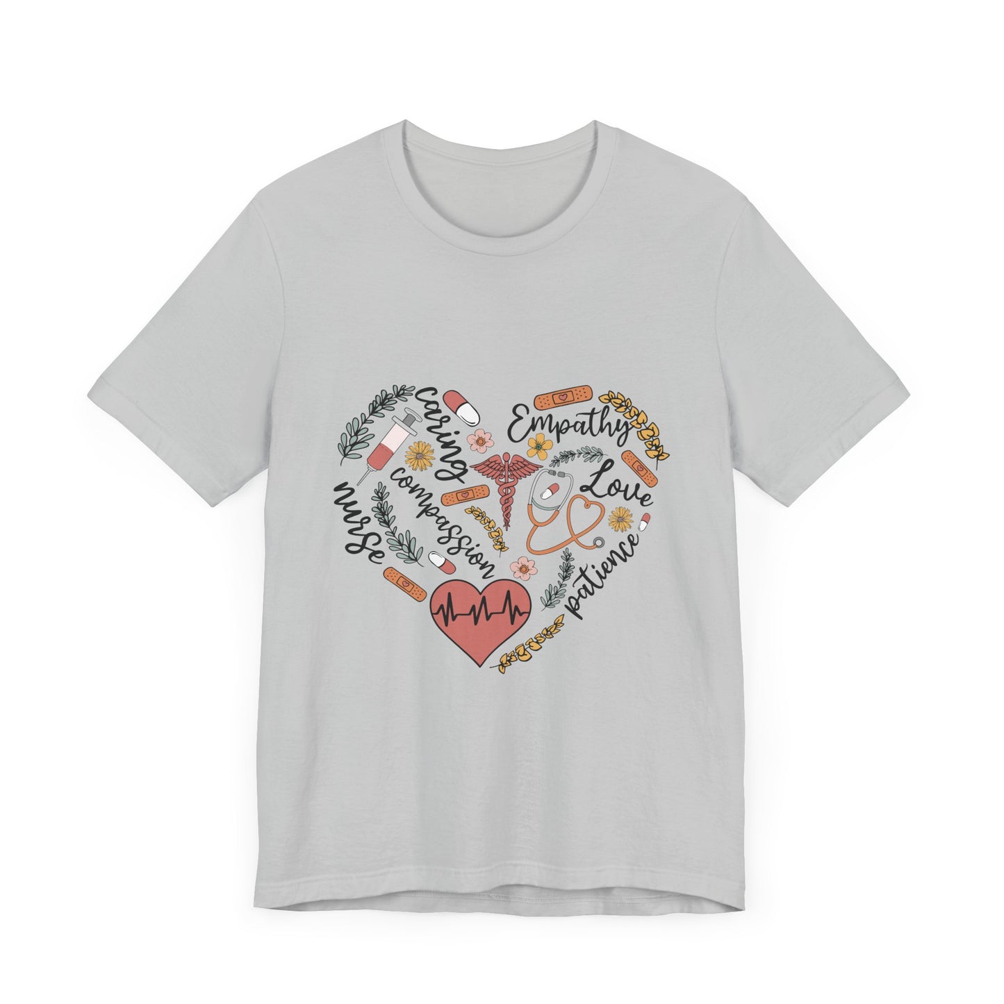 Empathy Heart Unisex Jersey Tee - Love & Caring Design for Compassionate Souls