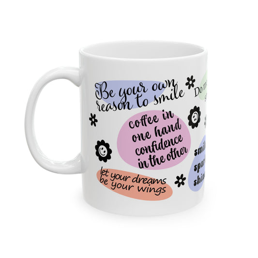 Inspirational Ceramic Mug - Self-Love & Positivity Quotes