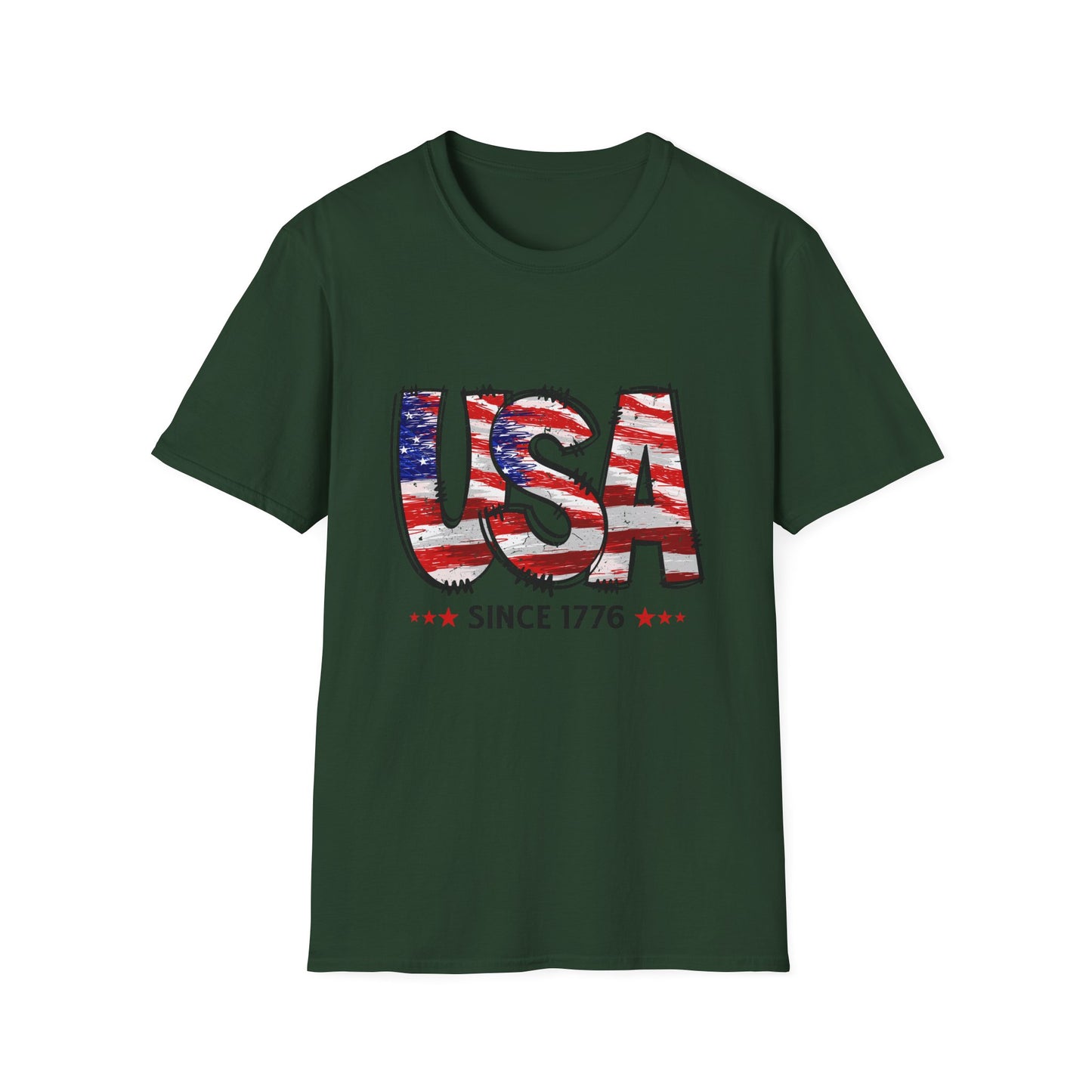 USA Flag Graphic T-Shirt, Vintage USA Tee, Independence Day Shirt, Patriotic Apparel