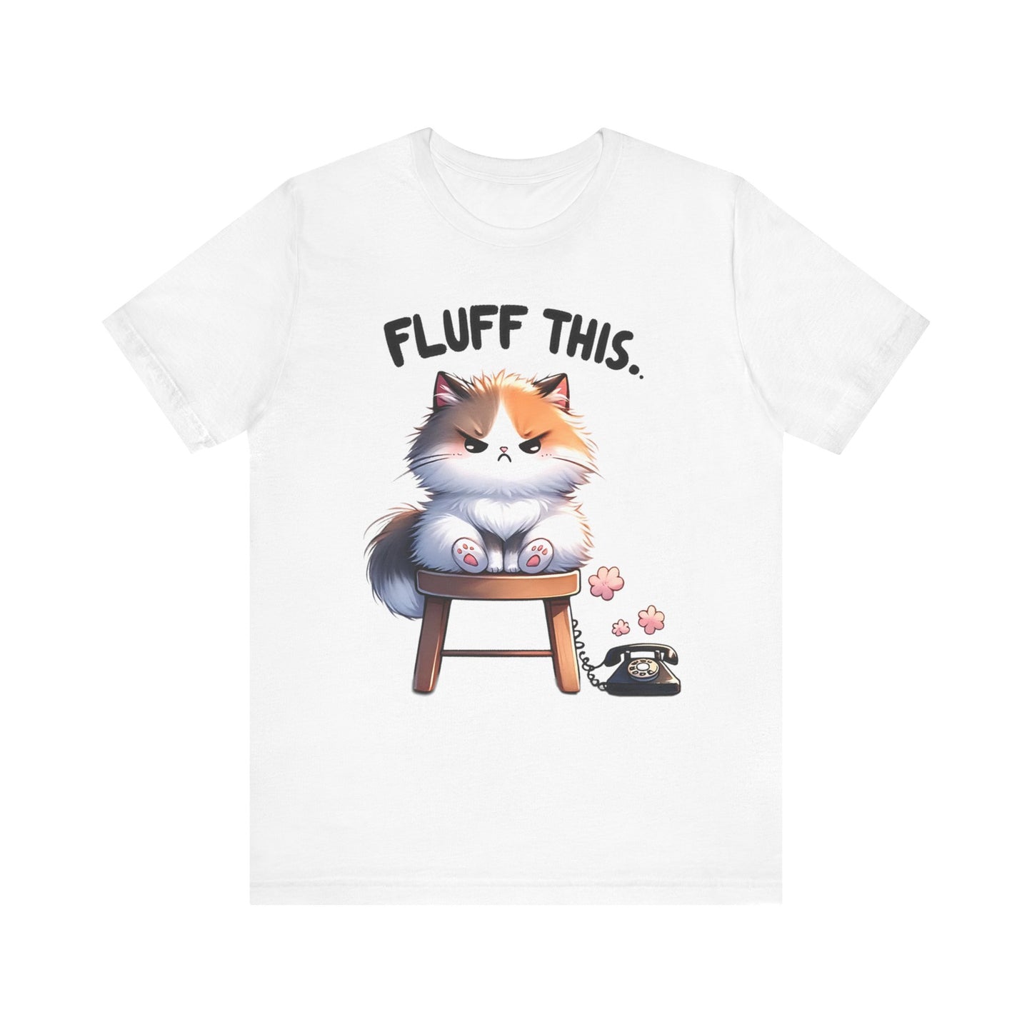 Funny Cat Graphic Tee - "Fluff This" Unisex Jersey T-Shirt