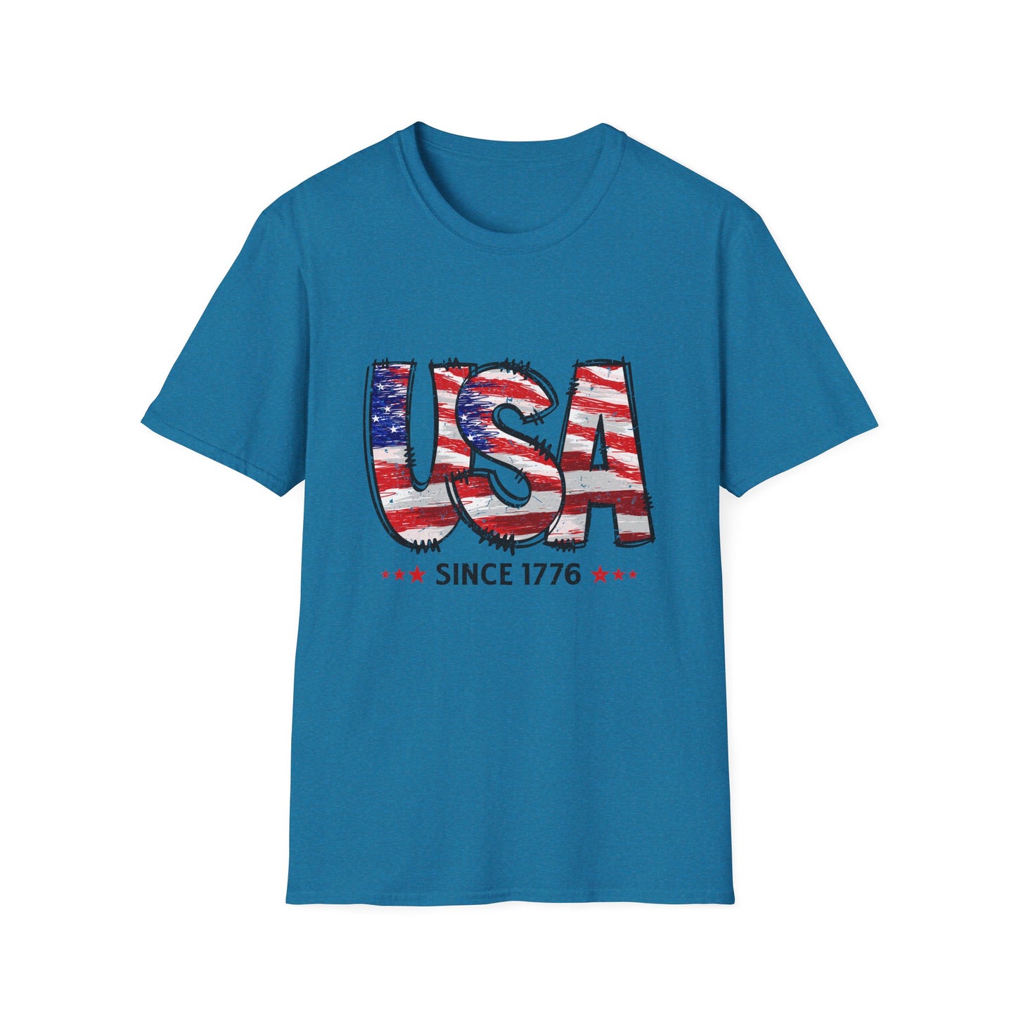 USA Flag Graphic T-Shirt, Vintage USA Tee, Independence Day Shirt, Patriotic Apparel