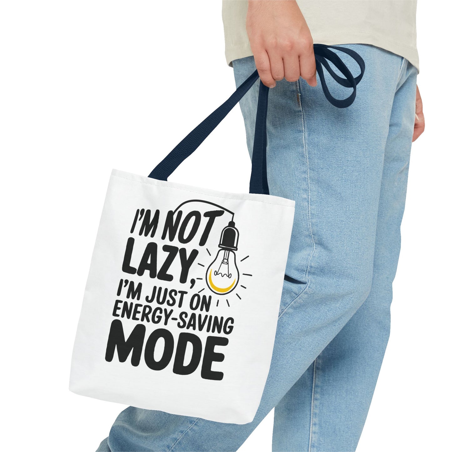 Funny Energy-Saving Mode Tote Bag - Ideal Gift for Relaxed Individuals
