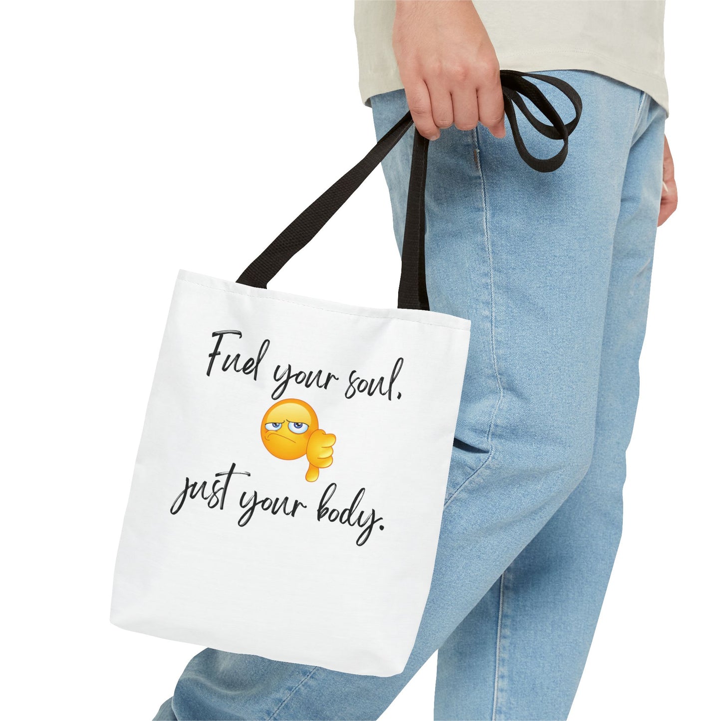 Inspirational Tote Bag - 'Fuel Your Soul, Not Just Your Body' - Motivational Shopping Bag for Fitness Enthusiasts