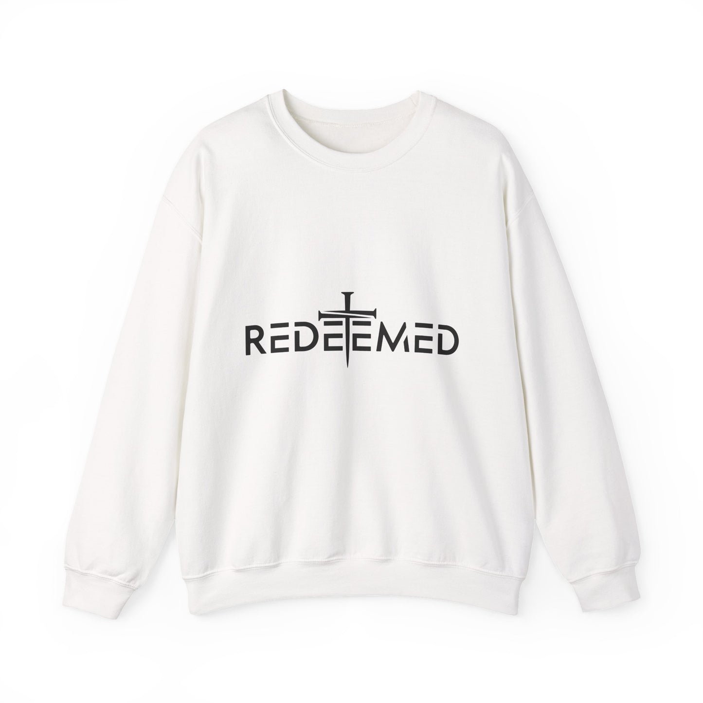 Redeemed Crewneck Sweatshirt — Christian Faith Cross Pullover
