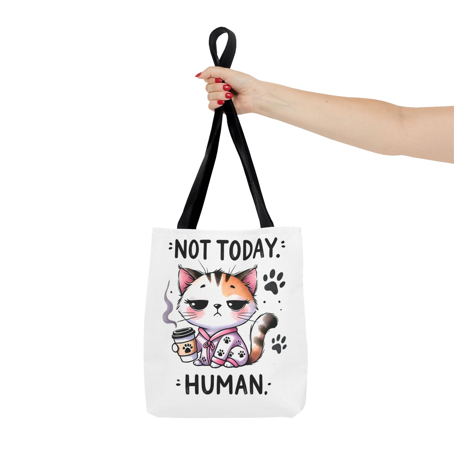 Cute Cat Tote Bag – "Not Today, Human" – Perfect for Cat Lovers & Everyday Use