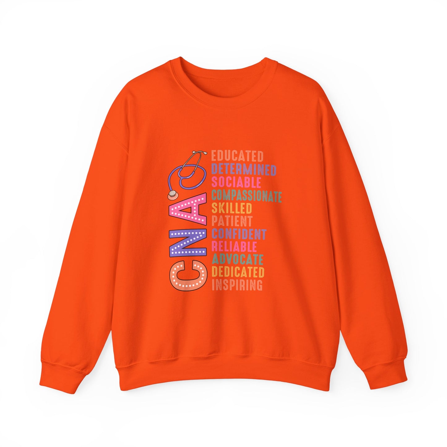 CNA Pride Crewneck Sweatshirt - Empowering Words for Caring Professionals