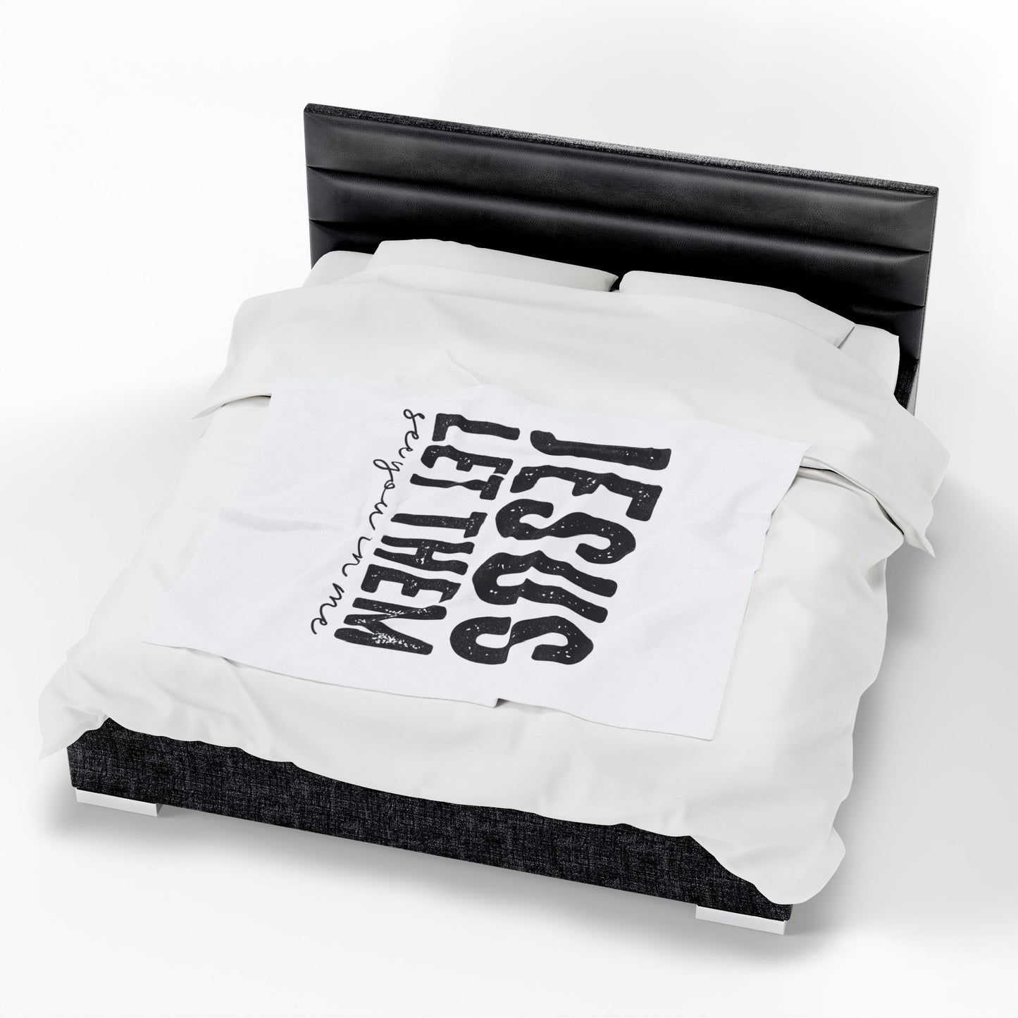 Velveteen Plush Blanket — "Jesus Let Them See You In Me" Inspirational Christian Throw