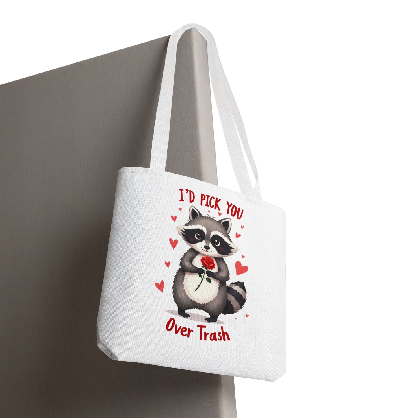 Cute Raccoon Tote Bag - 'I’d Pick You Over Trash' Gift for Animal Lovers