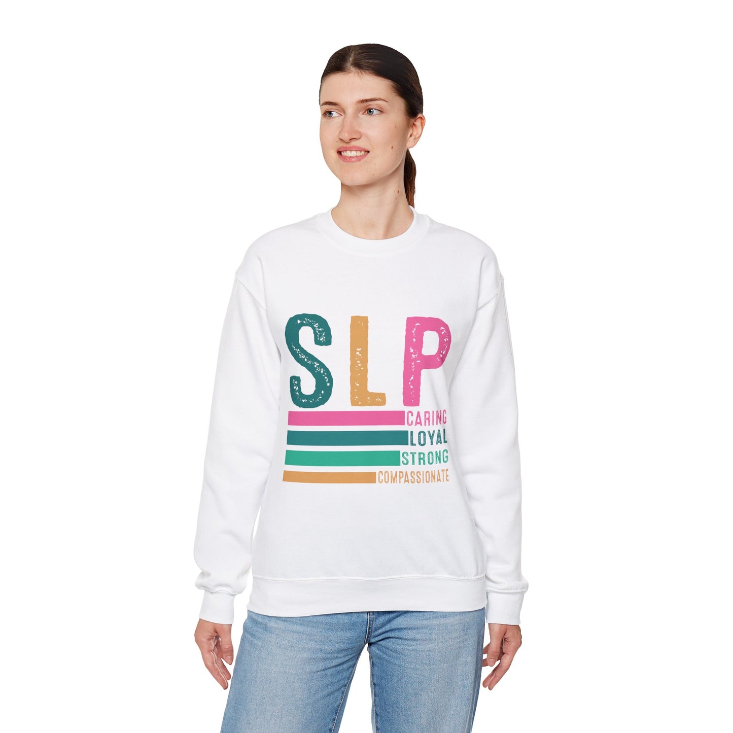 SLP Caring Loyal Strong Unisex Crewneck Sweatshirt