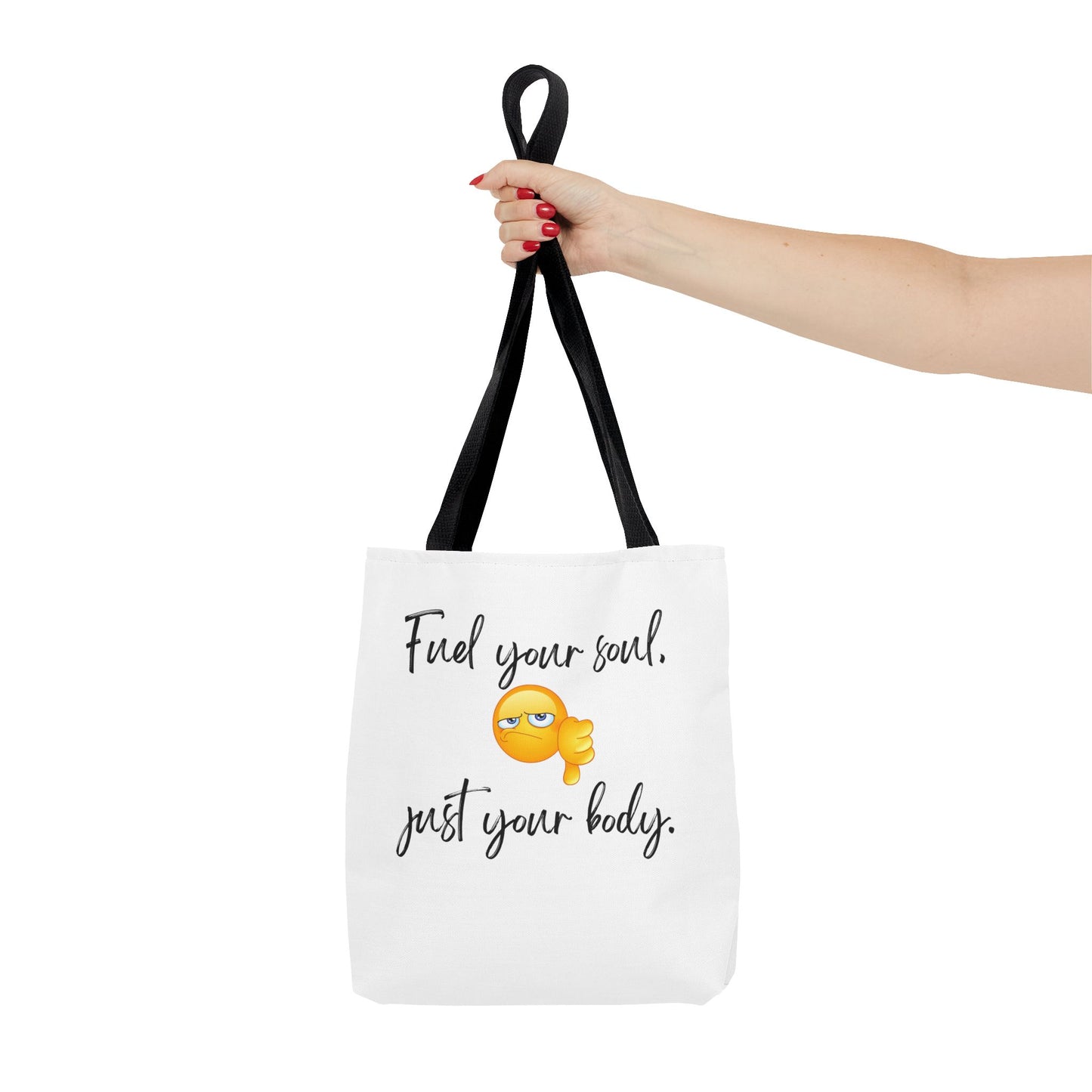 Inspirational Tote Bag - 'Fuel Your Soul, Not Just Your Body' - Motivational Shopping Bag for Fitness Enthusiasts